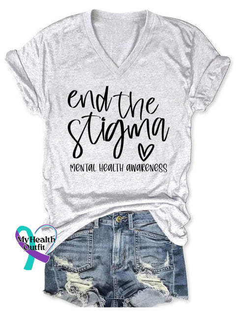 Women’s Mental Health Print Casual T-Shirt White / S