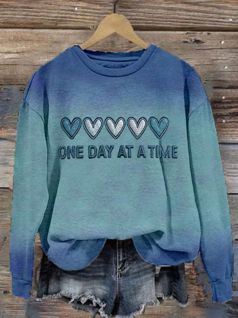 Women’s Mental Health Print Crew Neck Sweatshirt As shown / S