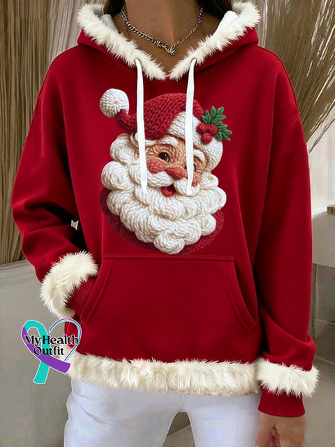 Women’s Merry Christmas Print Casual Hoodie Sweatshirt Red / S