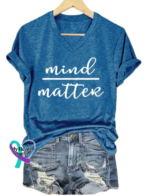 Women’s Mind Over Matter Print T-Shirt Blue / S