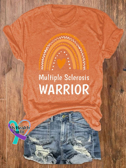 Women’s Ms Warrior Multiple Sclerosis Awareness T-Shirt Orange / S