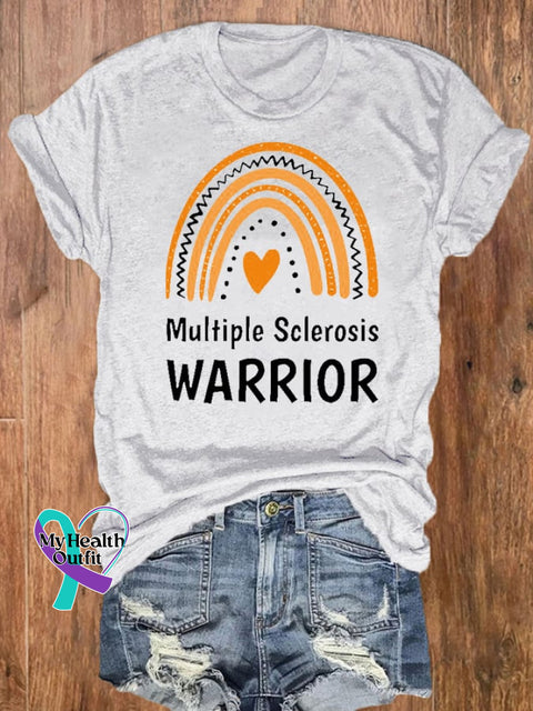 Women’s Ms Warrior Multiple Sclerosis Awareness T-Shirt White / S