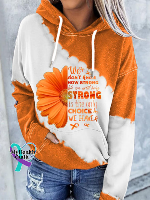 Women’s Multiple Sclerosis Awareness Print Hoodie Orange / S