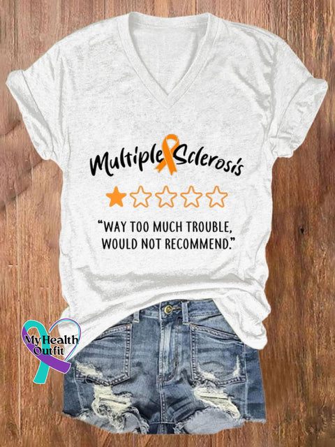 Women’s Multiple Sclerosis Awareness Print T-Shirt White / S
