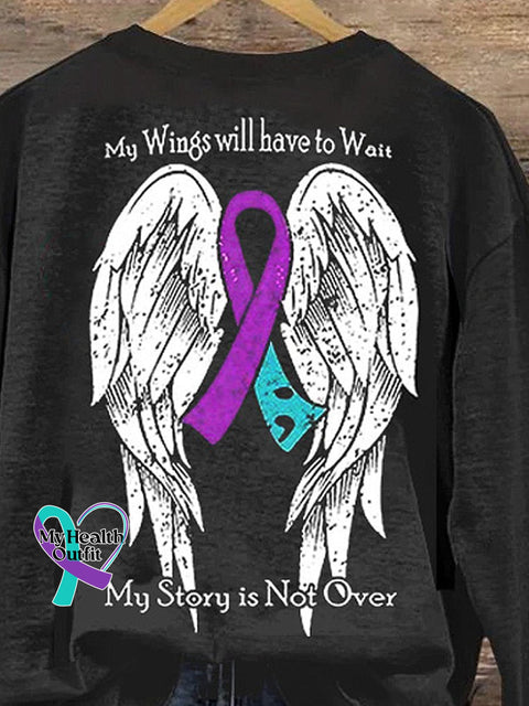 Women’s My Story Is Not Over Print Pattern Casual Sweatshirt