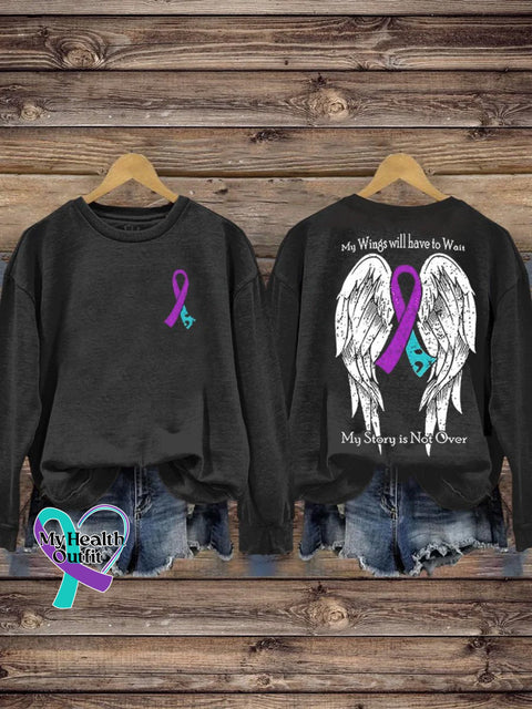 Women’s My Story Is Not Over Print Pattern Casual Sweatshirt Black / S