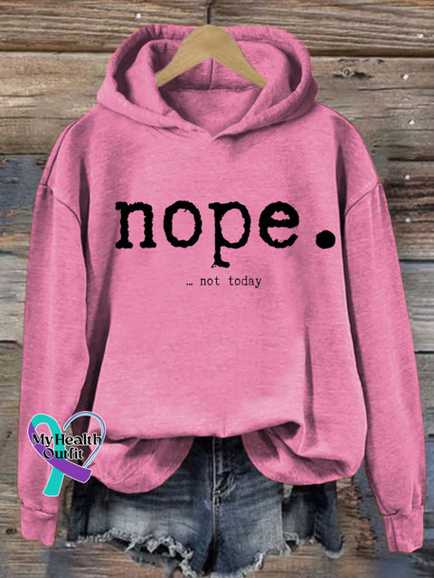 Women’s Nope Funny Letter Print Casual Sweatshirt Pink / S