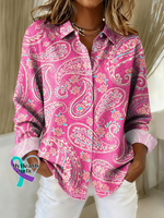 Women’s Paisley Print Casual Cotton Shirt Multicolor / S
