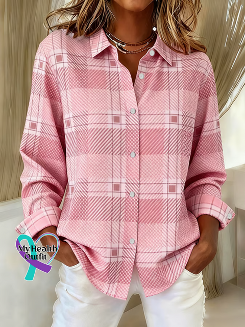 Women’s Plaid Print Casual Cotton Shirt Multicolor / S