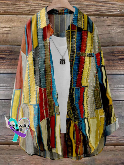 Women’s Rainbow Geometric Abstract Art Print Dress Multicolor / S