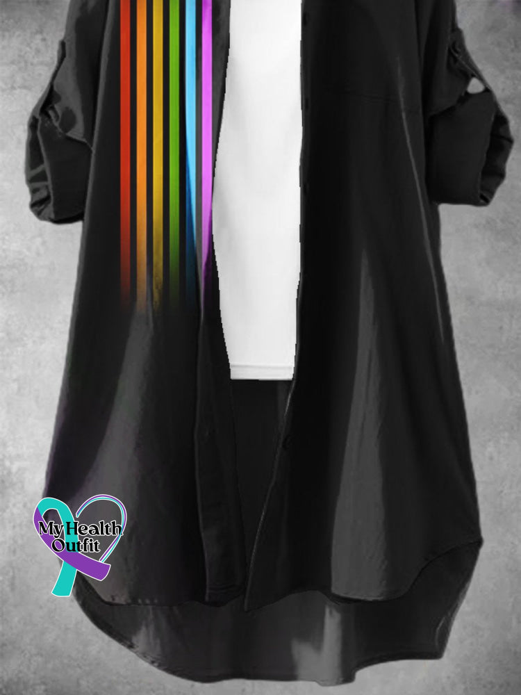 Women’s Rainbow Gradient Lgbt Art Print Dress
