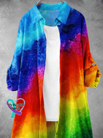 Women’s Rainbow Gradient Lgbt Art Print Dress
