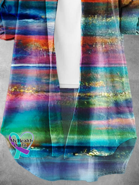 Women’s Rainbow Gradient Texture Lgbt Art Print Dress