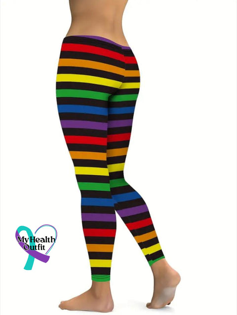 Women’s Rainbow Lgbt Print Casual Stretch Pants