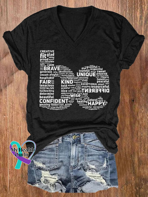 Women’S Retro Be Kind Mental Health Awareness Print T-Shirt Black / S