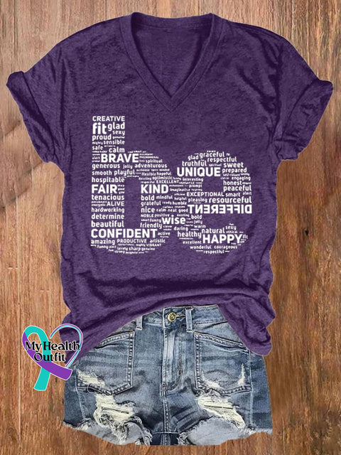 Women’S Retro Be Kind Mental Health Awareness Print T-Shirt Purple / S