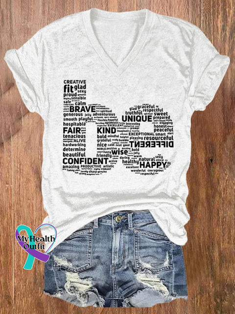 Women’S Retro Be Kind Mental Health Awareness Print T-Shirt White / S
