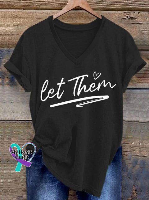 Women’S Retro Let Them Print T-Shirt Black / S