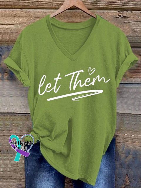 Women’S Retro Let Them Print T-Shirt Light Green / S
