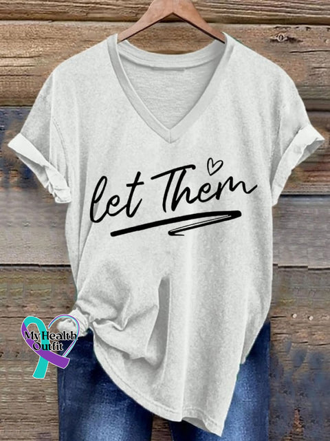 Women’S Retro Let Them Print T-Shirt White / S