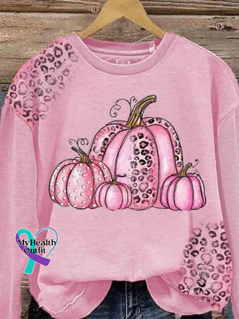 Women’s Retro October Pink Casual Sweatshirt