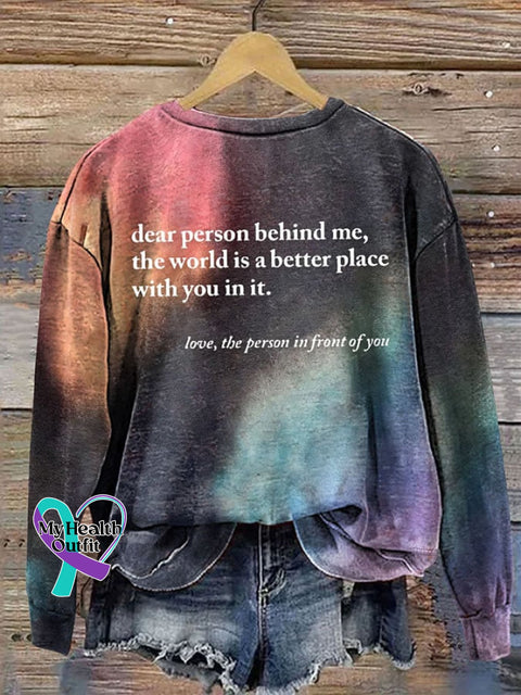 Women’s Slogan You Are Enough Printed Long Sleeve Sweatshirt