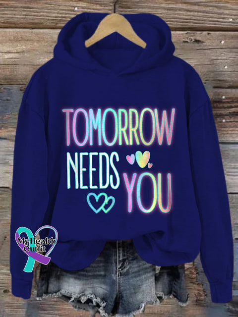 Women’s Stay Tomorrow Needs You Hoodie Blue / S