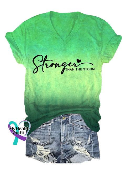 Women’s Stronger Than The Storm Print T-Shirt Picture 1 / S