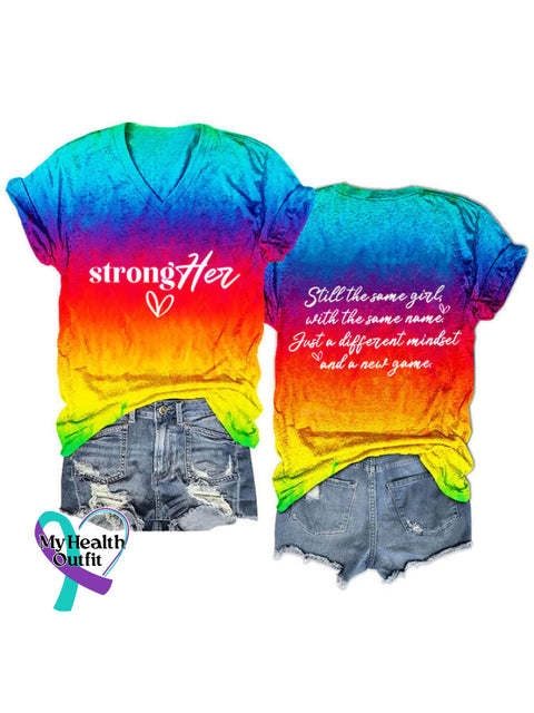 Women’s Strongher Still The Same Girl Print T-Shirt As Shown / S