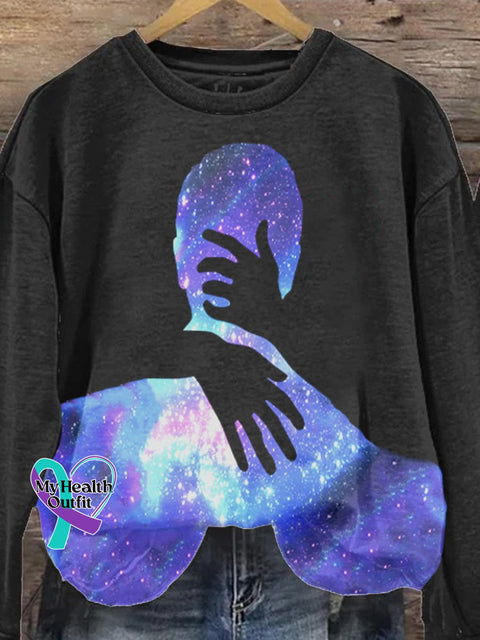 Women’s Suicide Prevention Awareness No One Can Take Your Place In My Heart Print Casual Sweatshirt