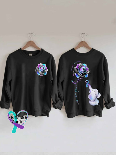 Women’s Suicide Prevention Awareness Print Casual Sweatshirt Black / S