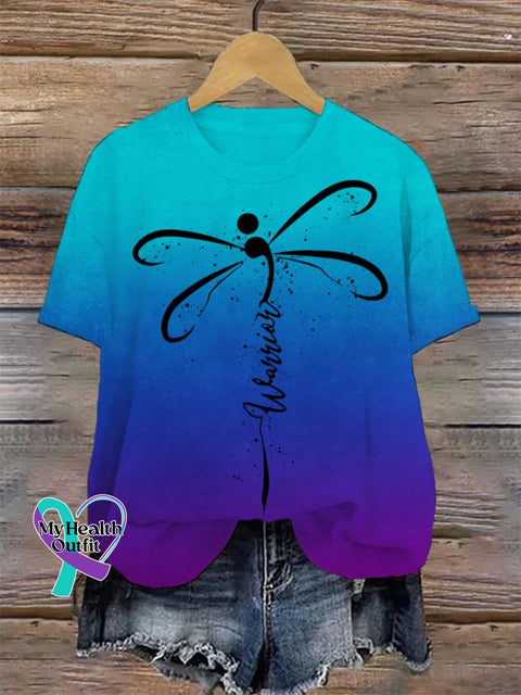 Women’s Suicide Prevention Awareness Printed Casual T-Shirt Picture 2 / S