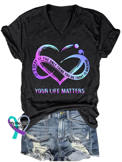Women’s Suicide Prevention Awareness T-Shirt Black / S