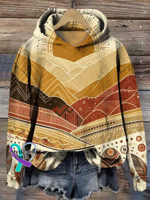 Women’s Sunrise Art Print Casual Sweatshirt One / S