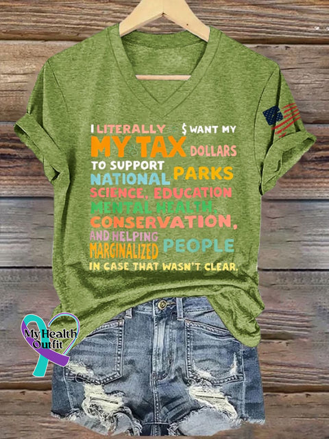Women’s Support Our National Parks Printed T-Shirt Green / S