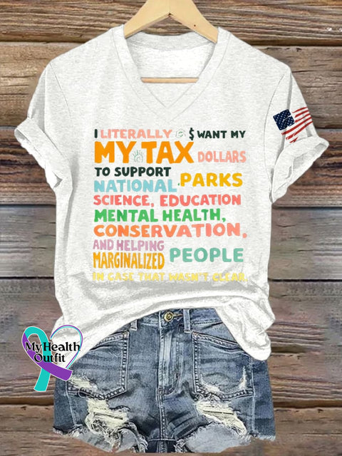 Women’s Support Our National Parks Printed T-Shirt White / S