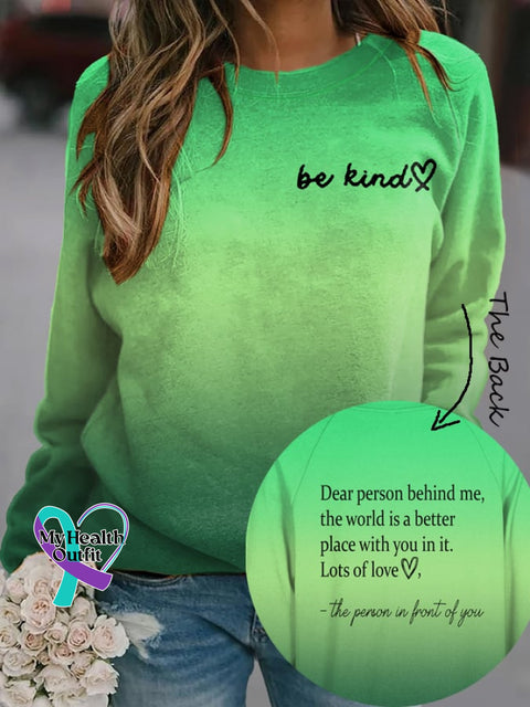 Women’s The World Is A Better Place With You In It Print Sweatshirt Green / S