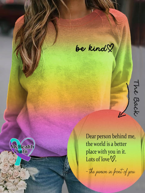 Women’s The World Is A Better Place With You In It Print Sweatshirt Multicolor / S