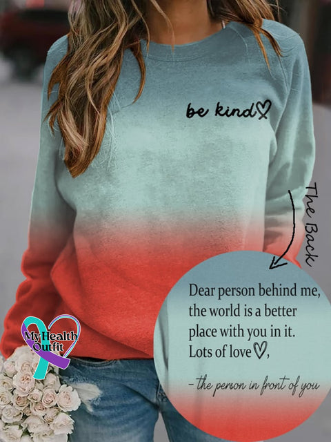Women’s The World Is A Better Place With You In It Print Sweatshirt Red / S