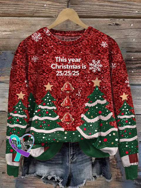 Women’s This Christmas 25/25/25 In 2025 Years Print Winter Sweatshirt Red / S