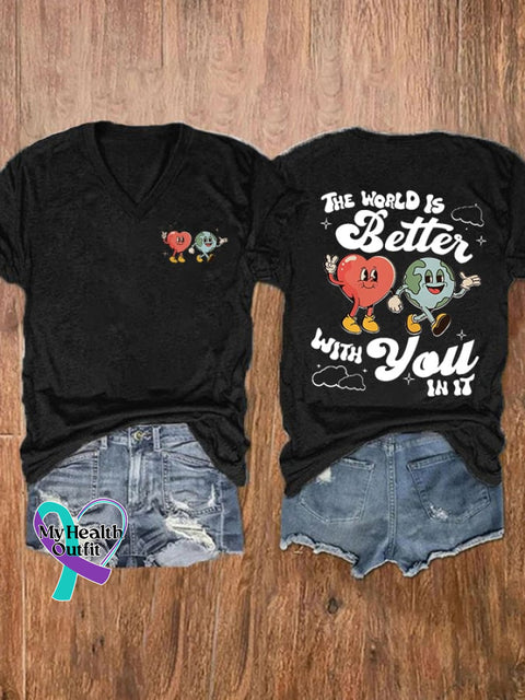 Women’s Tomorrow Needs You Mental Health Print T-Shirt Black / S