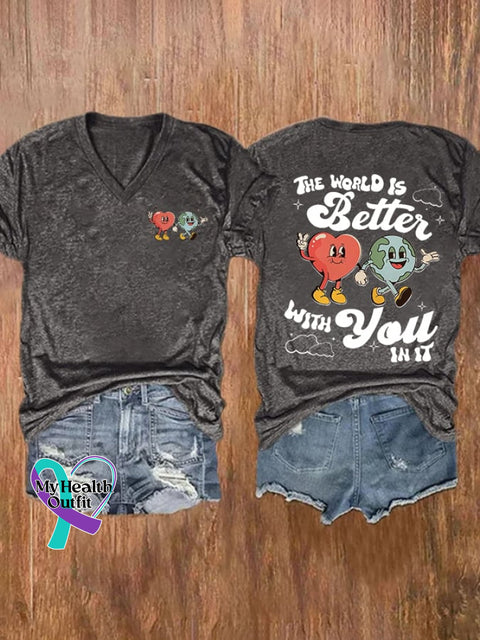 Women’s Tomorrow Needs You Mental Health Print T-Shirt Grey / S