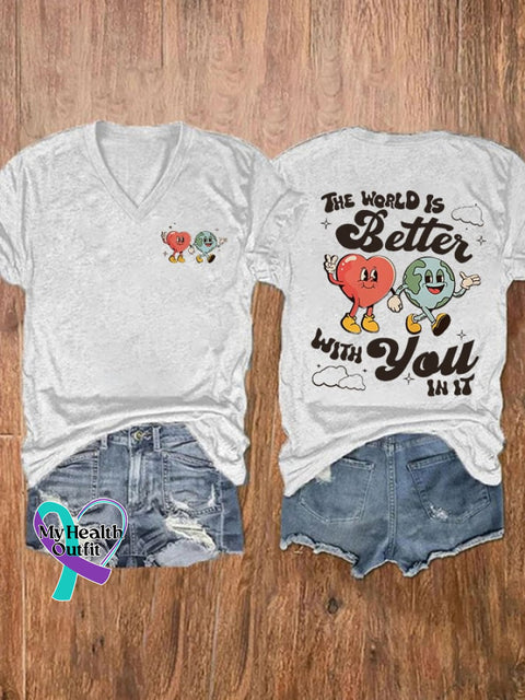 Women’s Tomorrow Needs You Mental Health Print T-Shirt White / S