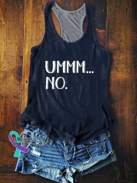 Women’s UMMM...NO. Tank Top Blue / S