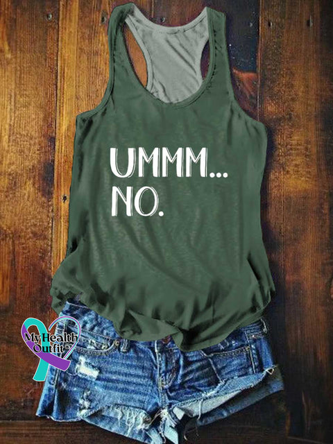 Women’s UMMM...NO. Tank Top Green / S