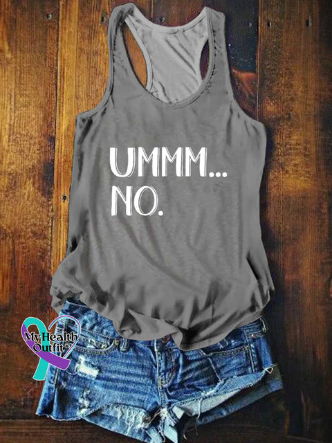 Women’s UMMM...NO. Tank Top Grey / S