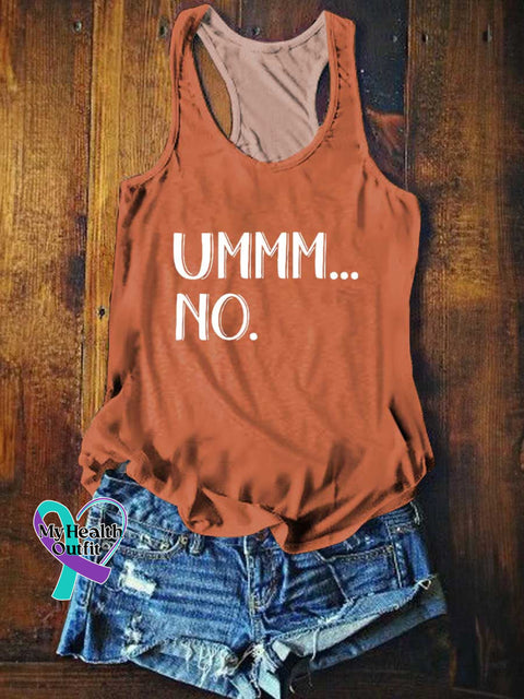 Women’s UMMM...NO. Tank Top Orange / S