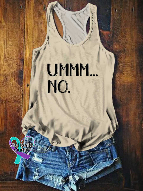 Women’s UMMM...NO. Tank Top Sand / S