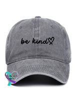 Women’s Vintage Be Kind Print Baseball Cap Grey / One-Size