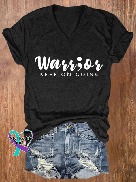 Women’s Warrior Semicolon Keep On Going Print T-Shirt Black / S